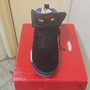 Jordan Black Sneakers with Blue Highlights